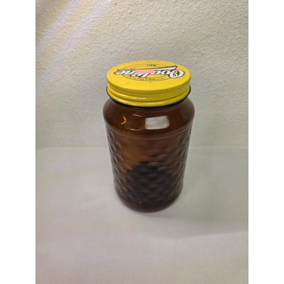 Vintage Collectible Glass Malt Extract Ovaltine Jar with yellow lid Retro - Picture 4 of 8